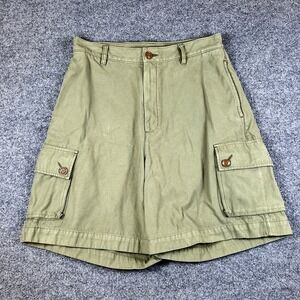 Filson Cargo Shorts Mens 32 Green Military Fatigue Sateen Utility 7" Inseam